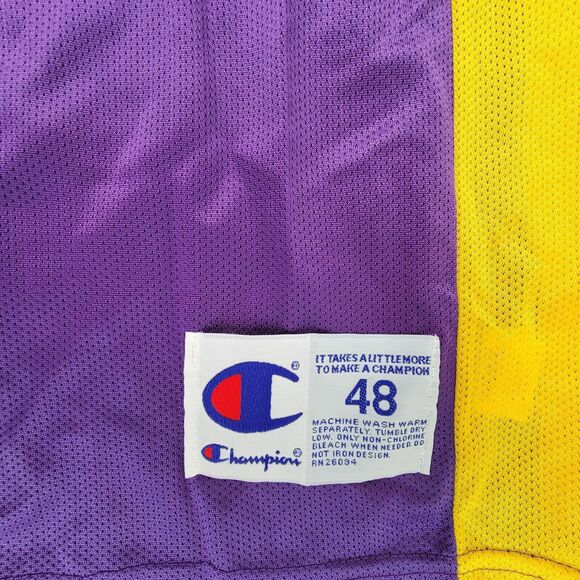 Vintage Kobe Bryant Los Angeles Lakers #8 Champion Jersey Purple 48 Rookie - Picture 4 of 11